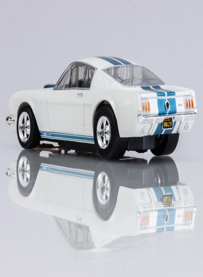 AFX 22068 1965 Shelby GT35 White / Blue HO Scale Slot Car - Image 4
